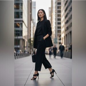 Stella McCartney Black Bow T-Strap Heels